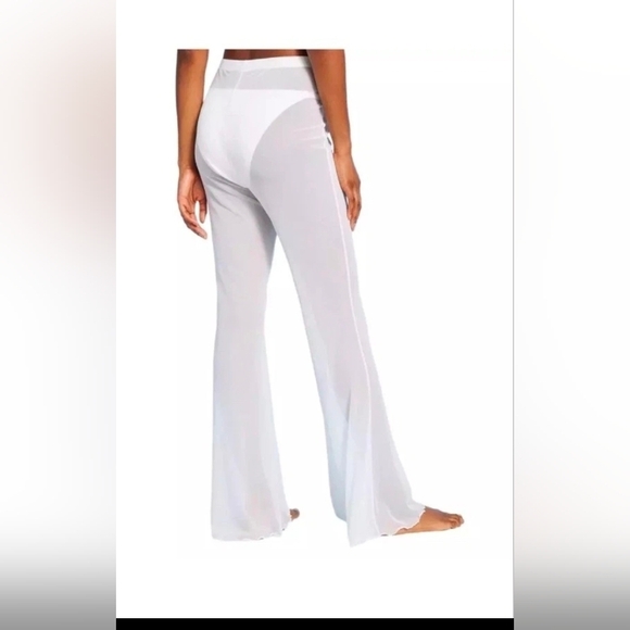Wild Fable Women's Mesh High Waist Flare Cover Up Pants - Picture 2 of 4